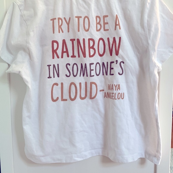 Button down crop top with Maya Angelou quote. - Picture 2 of 2